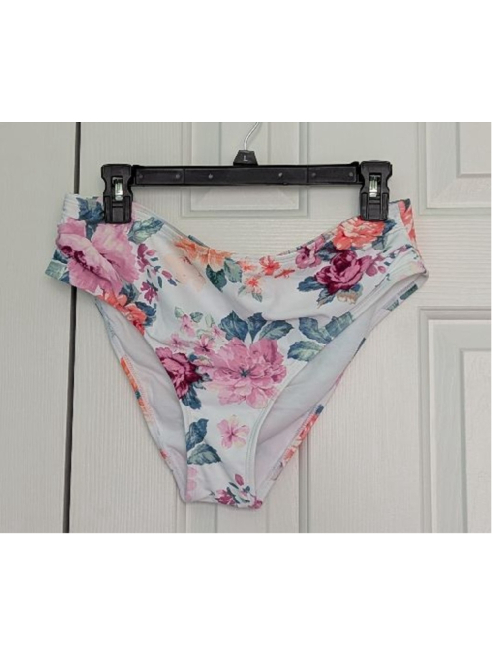 Women's CUPSHE Swimsuit Bottoms Size L White Floral